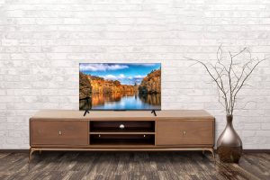 Empty interior of room with vase over brick wall background 3d rendering