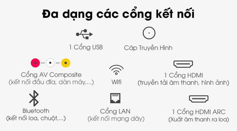 Android Tivi TCL 32 inch L32S66A - Cổng kết nối