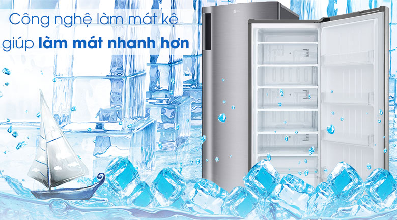 Tủ đông LG 165 lít GN-F304PS - Nhiệt độ lan tỏa đều, nhanh chóng với công nghệ làm mát tủ