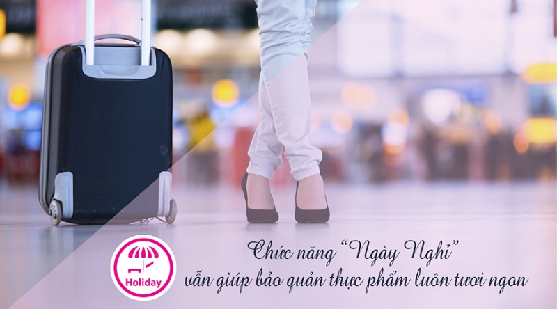 Chức năng ngày nghỉ Holiday - Tủ lạnh Aqua Inverter 557 lít AQR-I565AS BS
